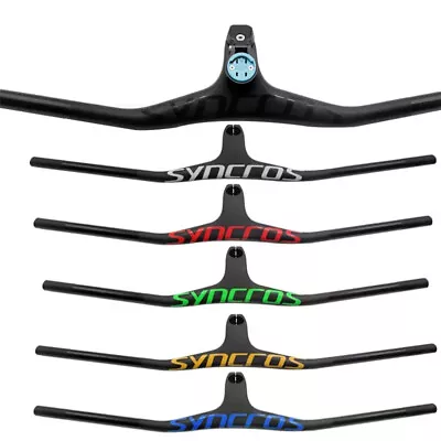 MTB Integrated Handlebar Carbon Fiber One-shaped Handlebar Stem -17Degree • $55.70