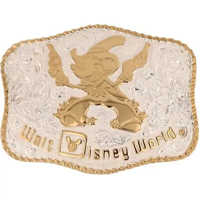 New Silver P Mickey Mouse Disneyana Disney Land World Wdw NOS Vtg Belt Buckle • $425