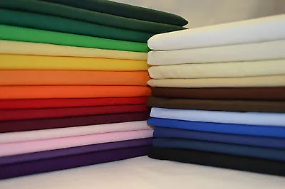 100% Cotton Fabric Sheeting Plain Solid Colours Per Metre Craft Quilting • £6.99