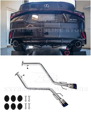 For 21-Up Lexus IS300 IS350 Muffler Delete Axle Back Dual Burnt Tips Exhaust • $3289.98