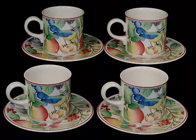 391-C858-4PM50 Villeroy & Boch Catalina Vitro-Porzellan Tea Cup & Saucer X4 Sets • $47.33