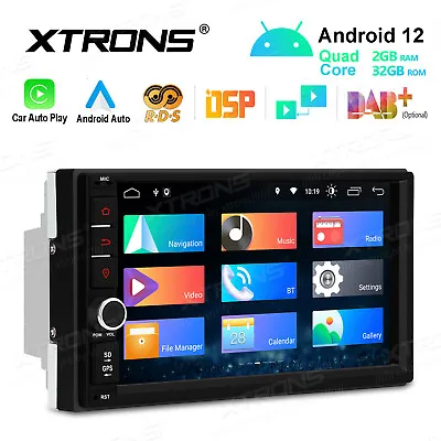 7  Android 12 Car GPS Stereo Radio 2 DIN BT DSP Car Auto Play 2+32G 4-Core 1080P • $159.99