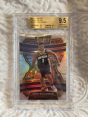 2019-20 Panini Select Zion Williamson Concourse Silver Prizm Rookie BGS 9.5 Gem • $296