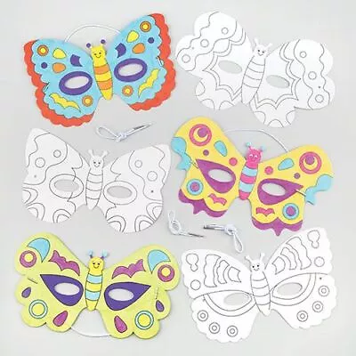 £4.99 • Buy Colour-in Or Paint Mask Kit Assorted Kids Crafts Party Creative Fun Activity