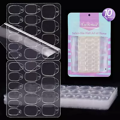 Nail Adhesive Tabs For Press On Nails -  10 Sheets 15 Sizes Ultra Thin & Waterpr • $20.98