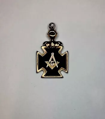 Vintage Unmarked 10k Yellow Gold Masonic Free Mason Charm Pendant  6.4g • $165