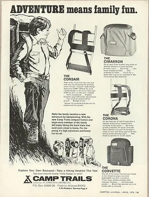 1974 Vintage Ad CAMP TRAILS Back Packs! Many Models- 050813 • $8.79