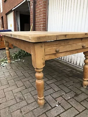 Vintage Solid Pine Dining/farmhouse Kitchen Table  • £250