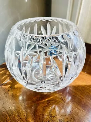 Vintage Hand Cut Crystal Rose Bowl 24%PBO Lead Made In Poland Pineapple • $15