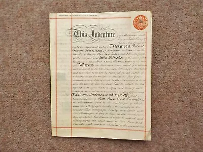 1886 Kingston On Thames Kings Road 5 Page Booklet Vellum Deed Document Indenture • $18.50