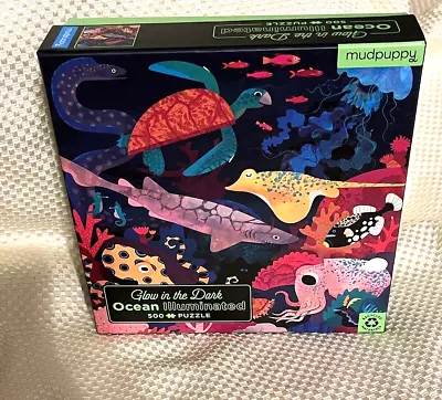 New Mudpuppy Ocean Illuminated Glow In The Dark 500 Piece JIgsaw Puzzle • $9.99