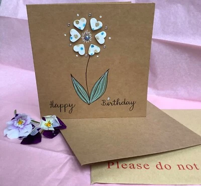 £2.95 • Buy Hand Painted Original And Unique Watercolour Greeting (Birthday) Card.