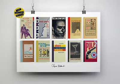 Charles Bukowski Poster: First Edition Book Covers Bukowski Fan Gift • £13.89