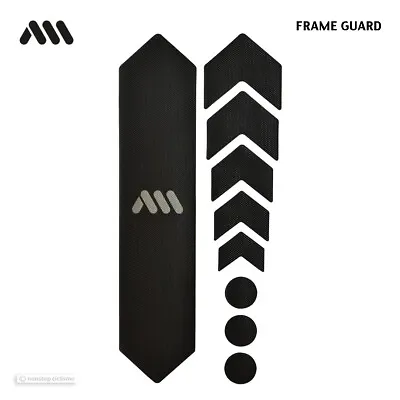 All Mountain Style HONEYCOMB MTB Frame Guard Protection Decals BLACK/SIL BASIC • $24.95