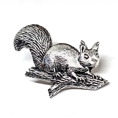 Red Squirrel Pin Badge Pewter Cute Brooch Pin Made By Famous A R Brown UK Made • £6.45