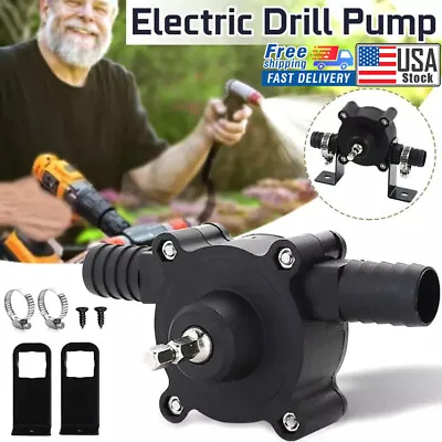 $10.98 • Buy Hand Electric Drill Drive Self Priming Pump Home Oil Fluid Water Transfer Tools