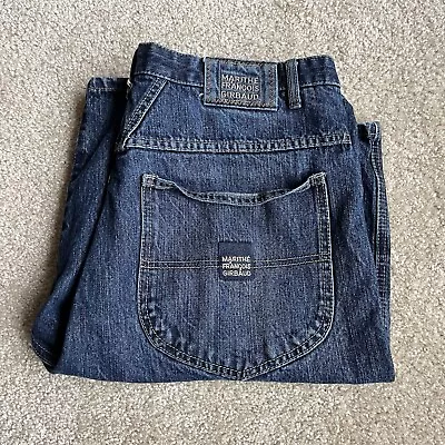 VINTAGE Le Jean De Marithe Francois Girbaud Patch Denim Shorts Size 36 Y2K BAGGY • $17.99