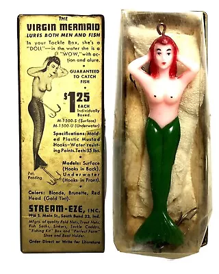 Vintage 1950's Stream-Eze Virgin Mermaid Novelty Fishing Lure New Original Box • $99.99