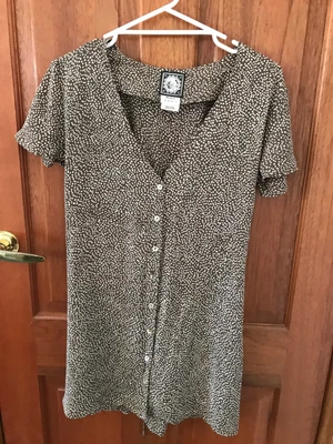 $9.99 • Buy Dress Size 10 M Khaki Or Olive Green And Cream