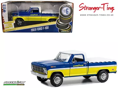 Greenlight Running On Empty 1969 Ford F100 With Bed Cover Goodyear 1/24 8585073 • $55.47