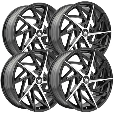 (4) Mazzi 377 Freestyle 20x8.5 5x108 +35mm Black/Machined Wheels Rims 20  Inch • $791.96