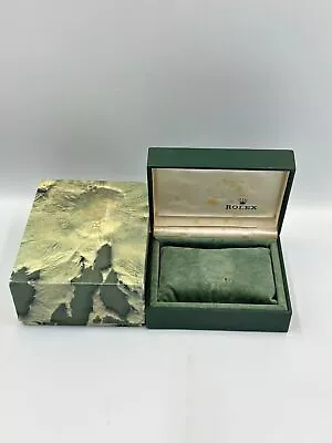 VINTAGE GENUINE ROLEX Green Watch Box Case 11.00.01 Wood Leather 240228011eA • $184.60