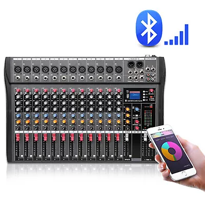 8/12/16 Channel Mixing Console Sound USB Bluetooth Live Studio Audio Mixer New • $78