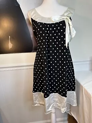 Vintage My Michelle Women Polka Dot Dress Size Small Y2K 80’s Satin Made In USA • $26