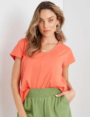 $17.49 • Buy Rockmans Extend Sleeve Placket Detail T-Shirt Womens Clothing  Tops T-Shirt