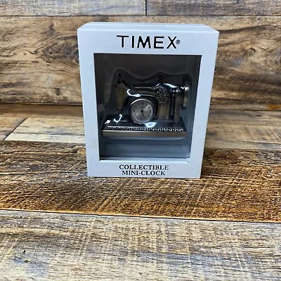 Timex Collectible Mini Clock Pewter Sewing Machine 2  X 3 • $19.95