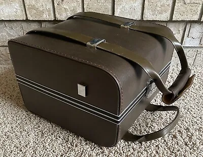 $29.95 • Buy Beautiful Vintage Brown Camera Bag Case W Shoulder Strap 10.5” X 10.5” X 7.75”