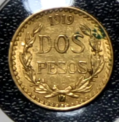 1919 Mexico 2 Dos Pesos Gold Coin #108A • $268.99