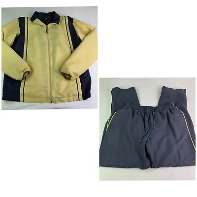 BCG Mens Yellow And Blue 2 Piece Activewear Track Suit Jogger Warm Up Size L • $29