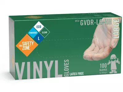 The Safety Zone Large Powdered Vinyl Gloves GVDR-LG-HH Clear | 1000/Case • $38.24