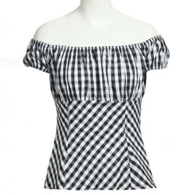 £29.51 • Buy Women Rockabilly Pinup Peasant Top Shirt 1950s Retro Gypsy Lolita Blouse Slim