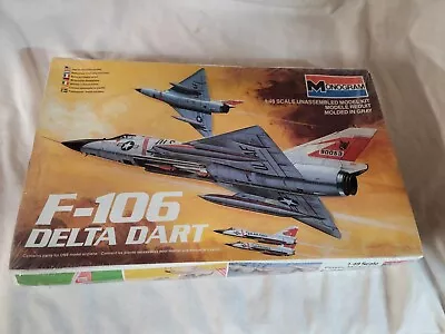 Vintage Monogram 1/48 Model Airplane Kit F-106 Delta Dart 5809 Sealed • $25