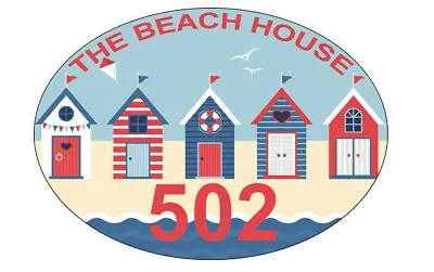 Personalised Metal Street Signs House Numbers Arched House Signs Beach Huts   • £8.99