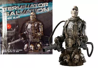 2 DC UNLIMITED TERMINATOR SALVATION Bust Statue RARE Mint In Box + Sideshow Book • $189