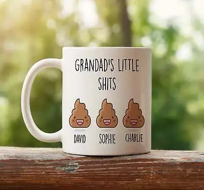 Personalised Gift For Grandad Grandad's Little Shits Funny Gift For Grandad • $26.99