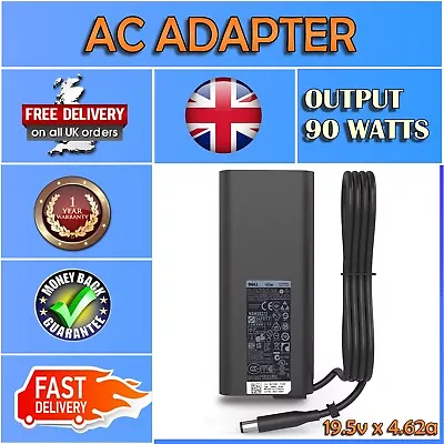 Charger 90W Adapter Power Supply Original Dell 0WTC0V PA-3E 7.4mm X 5.0mm • £29.99