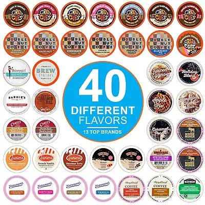 Crazy Cups Flavored Coffee Pods Variety Pack For Keurig K Cups Brewers Assorted • $29.31