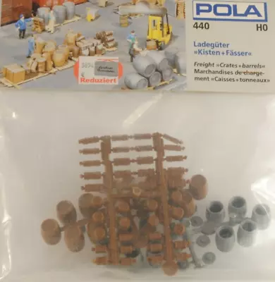 POLA 440 Set 80 Crates & Barrels Kit Of Mount Plastic Rail H0 1:87 • $13.66