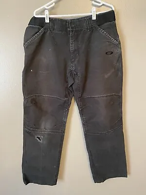 Vintage Oakley Software Black Double Knee Carpenter Pants 36x32 Pants Distressed • $199.99