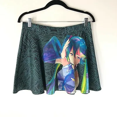 Welovefine Crypton Vocaloid Hatsume Miku Mini Skater Skirt A Line Geometric L • $12.74