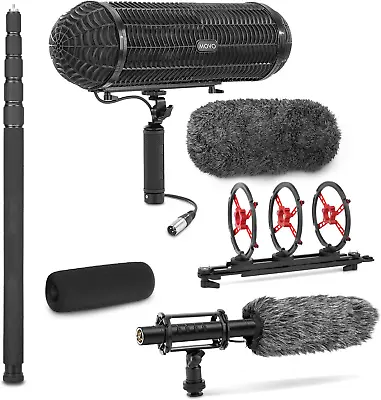 XLR Microphone Kit With Boom Pole Blimp And Accessories - Capture Professional • $472.80