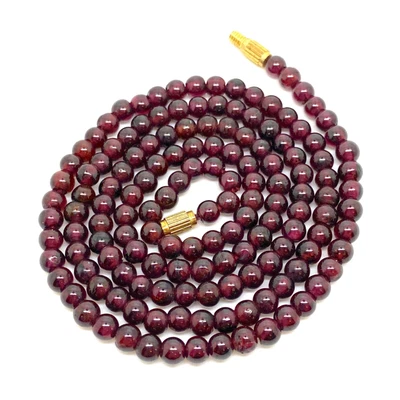 £25 • Buy Beautiful Vintage Garnet Bead Necklace. 26 Inches