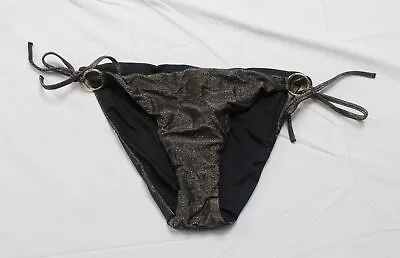 Calzedonia Women's Tie Side Swimsuit Bottom SO3 Shine Black Hollywood Medium NWT • £9.14