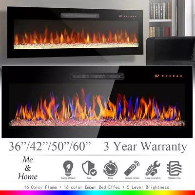 23 -60  Electric Fireplace Recessed & Wall Mounted Heater Thin Remote Control • $119.99