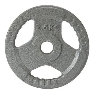 $27.90 • Buy 2.5kg Standard Solid Cast Iron Hammertone Weight Plates Weightlifting 25mm