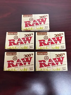 RAW Organic 300s 1-1/4 Paper 5 Packs • $13.95